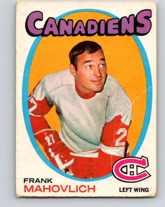 1971-72 O-Pee-Chee #105 Frank Mahovlich  Montreal Canadiens  V9257