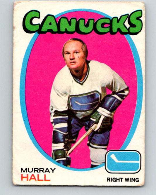 1971-72 O-Pee-Chee #109 Murray Hall  Vancouver Canucks  V9267
