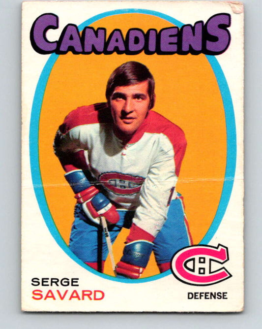 1971-72 O-Pee-Chee #143 Serge Savard  Montreal Canadiens  V9360