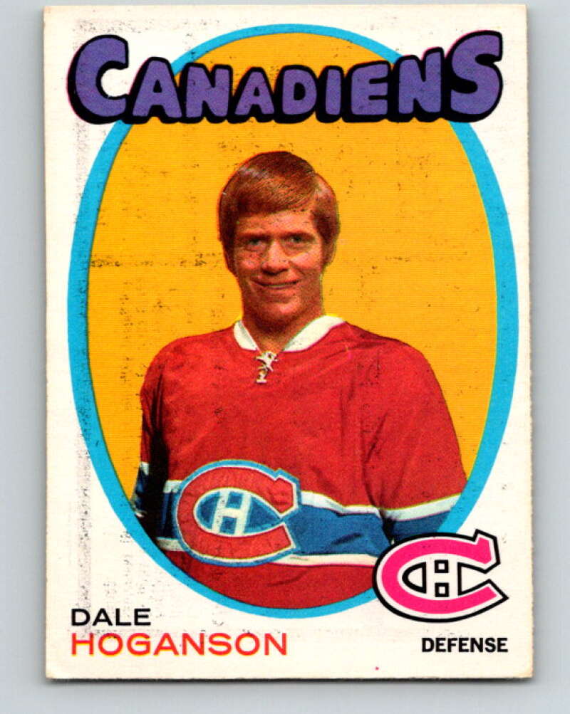 1971-72 O-Pee-Chee #149 Dale Hoganson  RC Rookie Montreal Canadiens  V9383