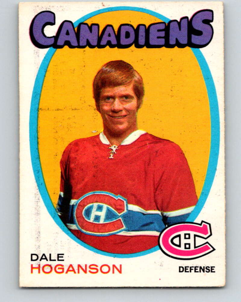 1971-72 O-Pee-Chee #149 Dale Hoganson  RC Rookie Montreal Canadiens  V9384