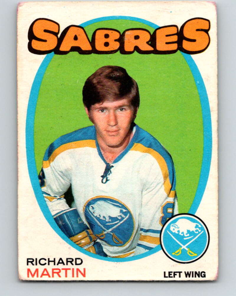 1971-72 O-Pee-Chee #161 Rick Martin  RC Rookie Buffalo Sabres  V9441