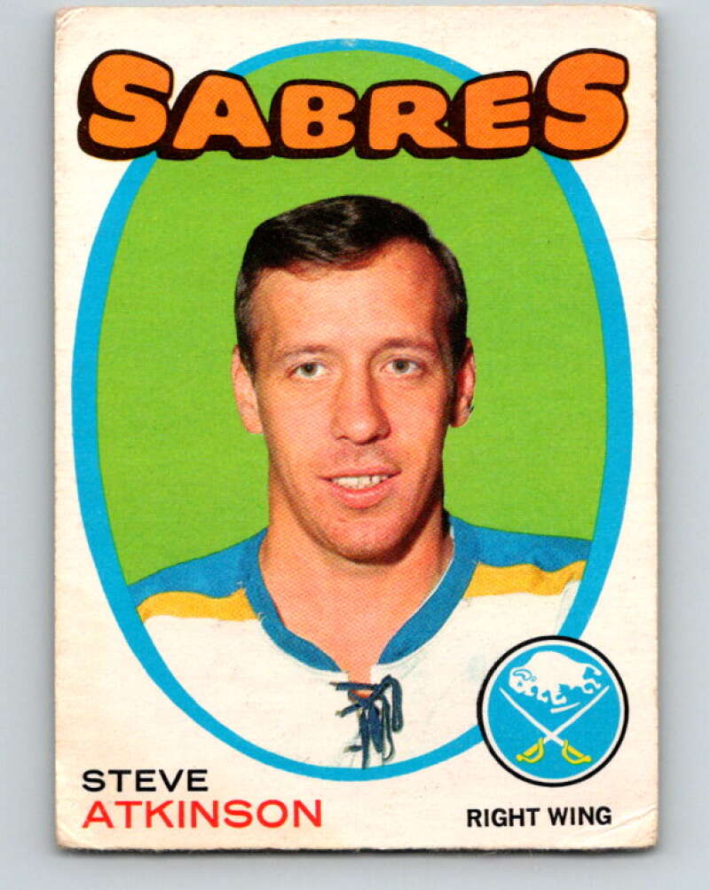 1971-72 O-Pee-Chee #162 Steve Atkinson  RC Rookie Buffalo Sabres  V9442