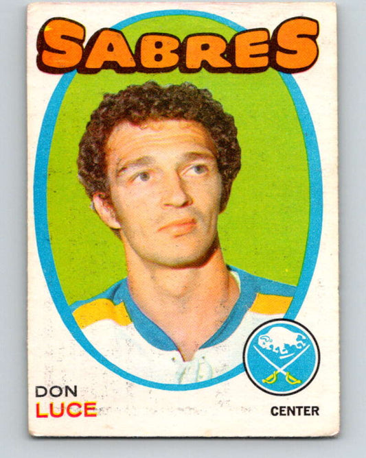 1971-72 O-Pee-Chee #166 Don Luce  RC Rookie Buffalo Sabres  V9456