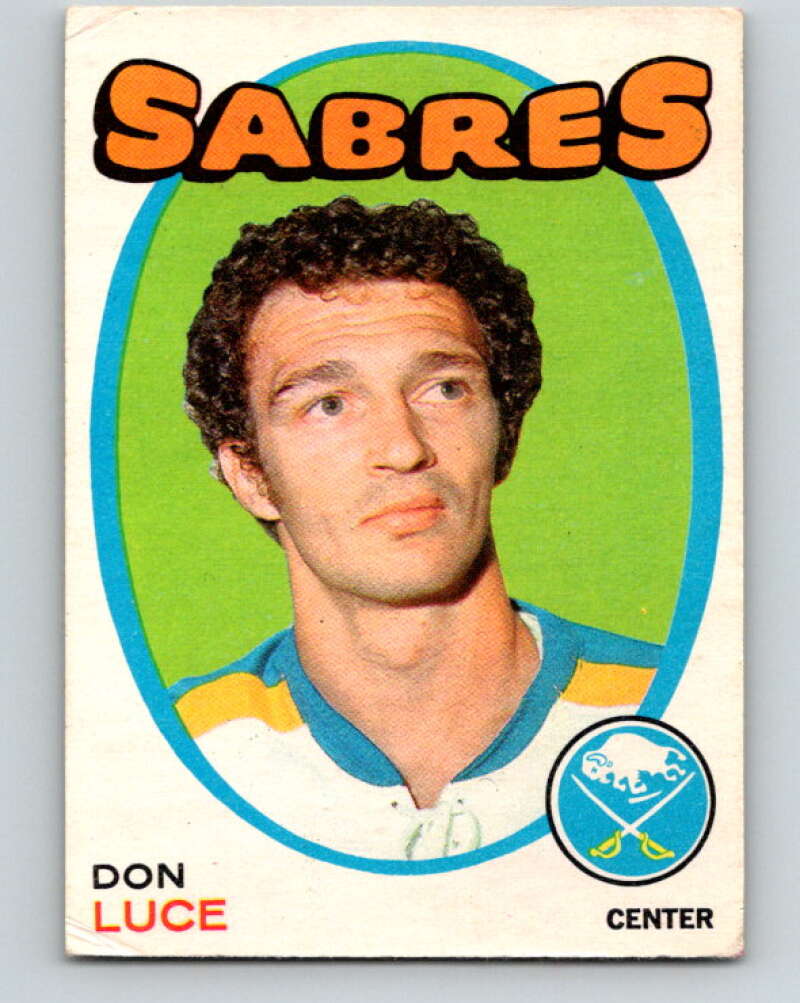 1971-72 O-Pee-Chee #166 Don Luce  RC Rookie Buffalo Sabres  V9457