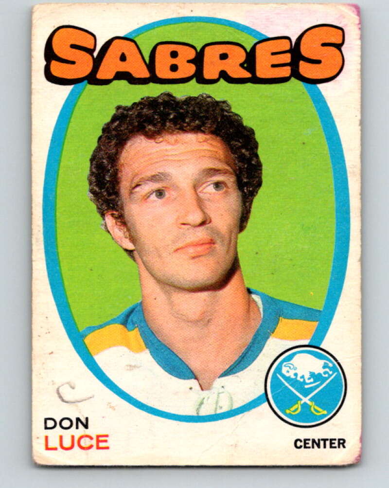 1971-72 O-Pee-Chee #166 Don Luce  RC Rookie Buffalo Sabres  V9459