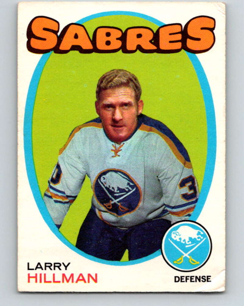 1971-72 O-Pee-Chee #168 Larry Hillman  Buffalo Sabres  V9467