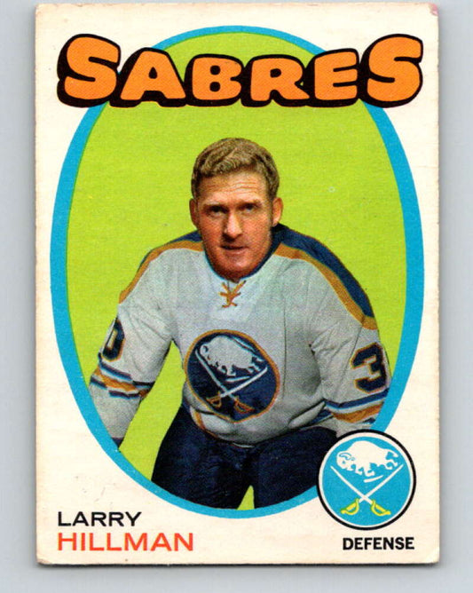 1971-72 O-Pee-Chee #168 Larry Hillman  Buffalo Sabres  V9469