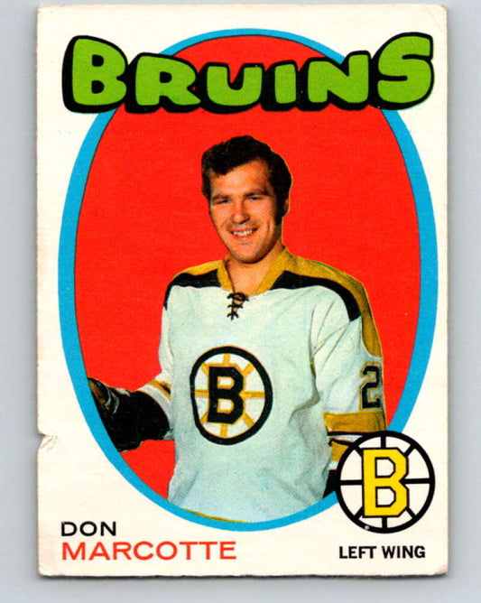 1971-72 O-Pee-Chee #176 Don Marcotte  Boston Bruins  V9497
