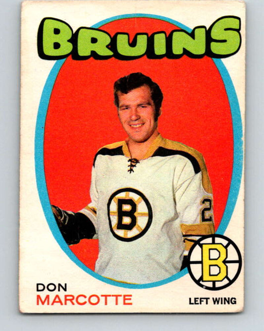 1971-72 O-Pee-Chee #176 Don Marcotte  Boston Bruins  V9498