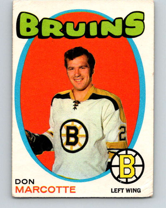 1971-72 O-Pee-Chee #176 Don Marcotte  Boston Bruins  V9499