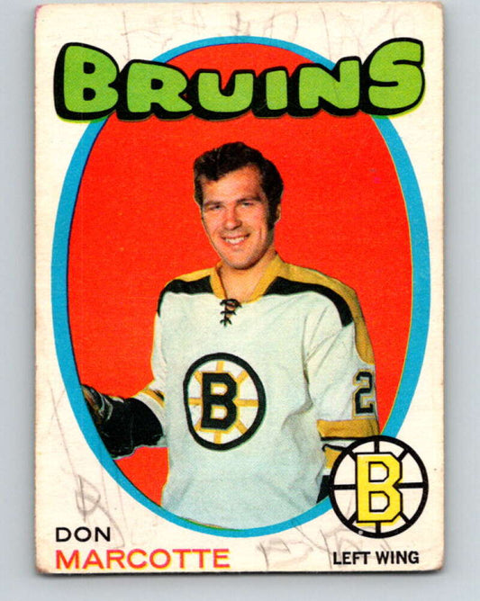 1971-72 O-Pee-Chee #176 Don Marcotte  Boston Bruins  V9501