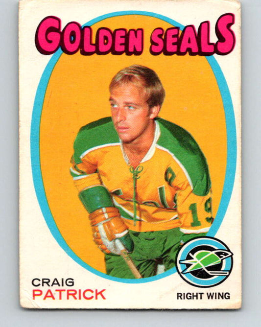 1971-72 O-Pee-Chee #184 Craig Patrick  RC Rookie California Golden Seals  V9535