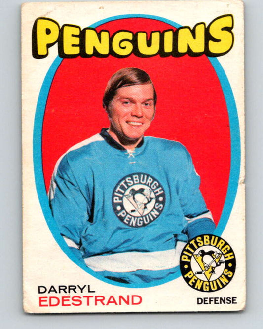 1971-72 O-Pee-Chee #187 Darryl Edestrand  RC Rookie Pittsburgh Penguins  V9547