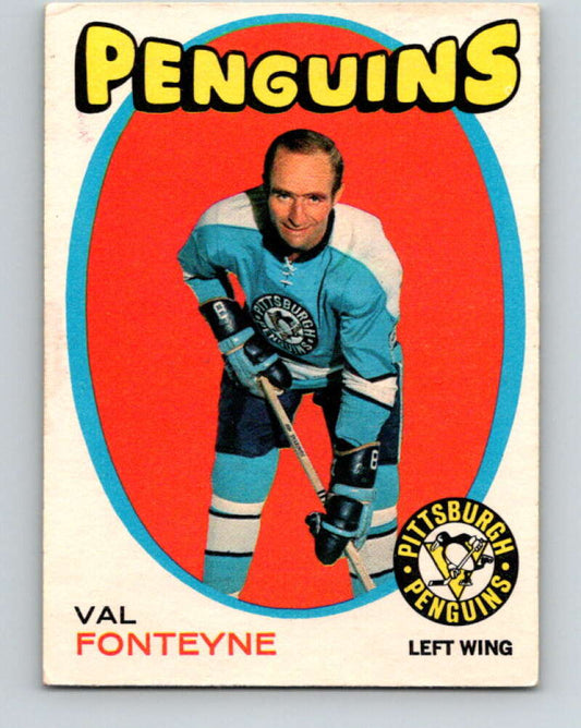 1971-72 O-Pee-Chee #189 Val Fonteyne  Pittsburgh Penguins  V9556