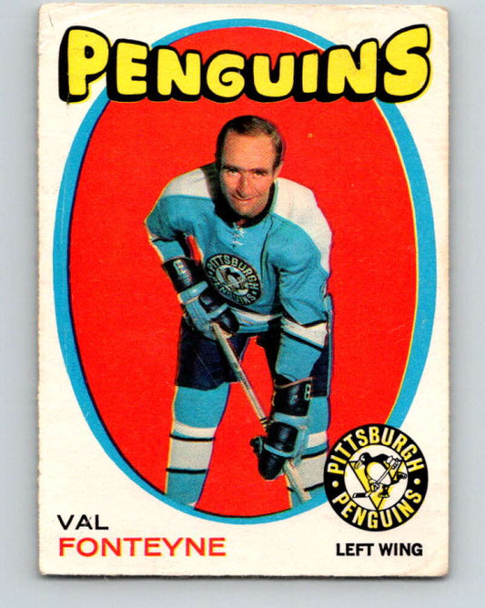 1971-72 O-Pee-Chee #189 Val Fonteyne  Pittsburgh Penguins  V9559