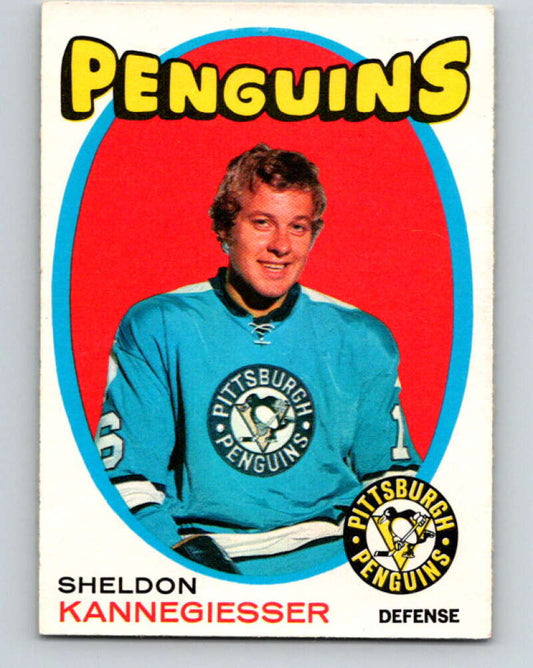 1971-72 O-Pee-Chee #190 Sheldon Kannegiesser  RC Rookie Pittsburgh Penguins  V9561
