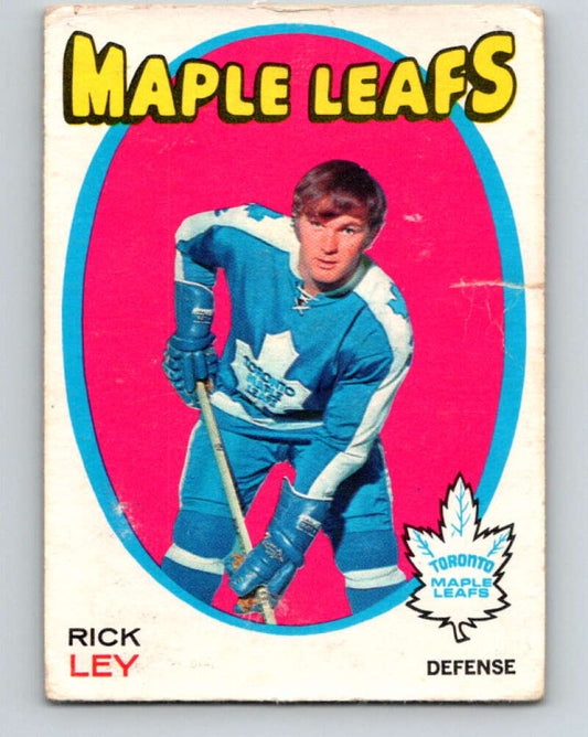 1971-72 O-Pee-Chee #194 Rick Ley  Toronto Maple Leafs  V9581