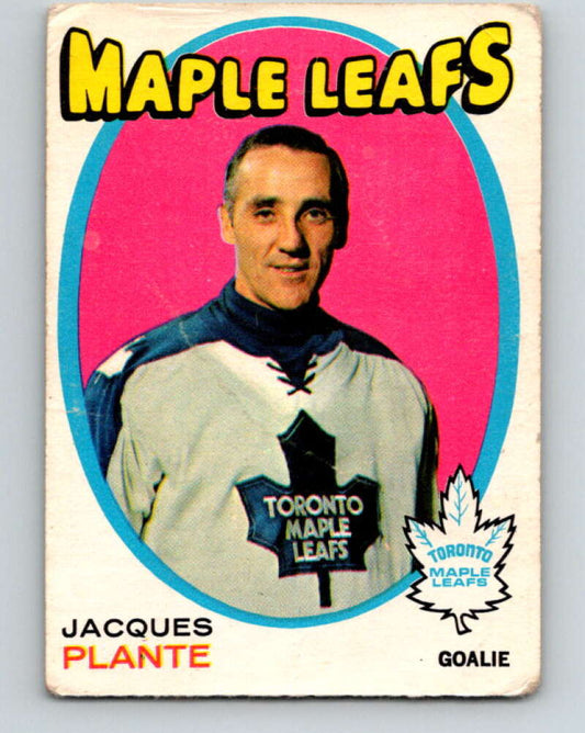 1971-72 O-Pee-Chee #195 Jacques Plante  Toronto Maple Leafs  V9587