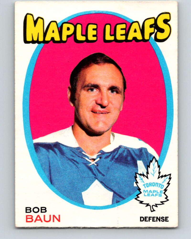1971-72 O-Pee-Chee #196 Bob Baun  Toronto Maple Leafs  V9590
