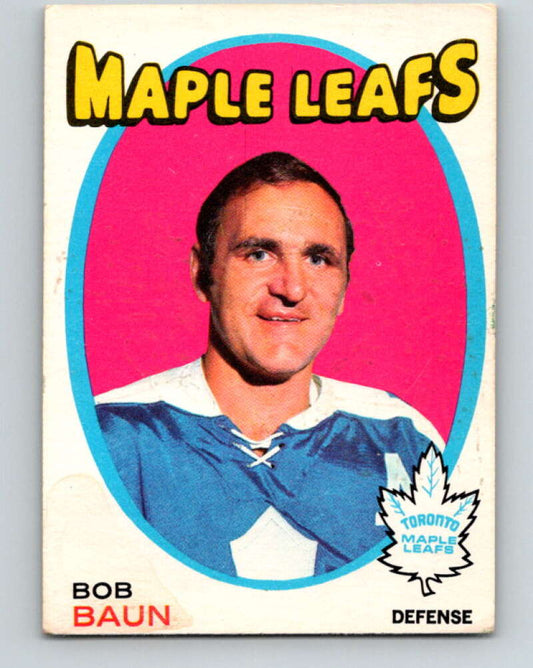 1971-72 O-Pee-Chee #196 Bob Baun  Toronto Maple Leafs  V9591