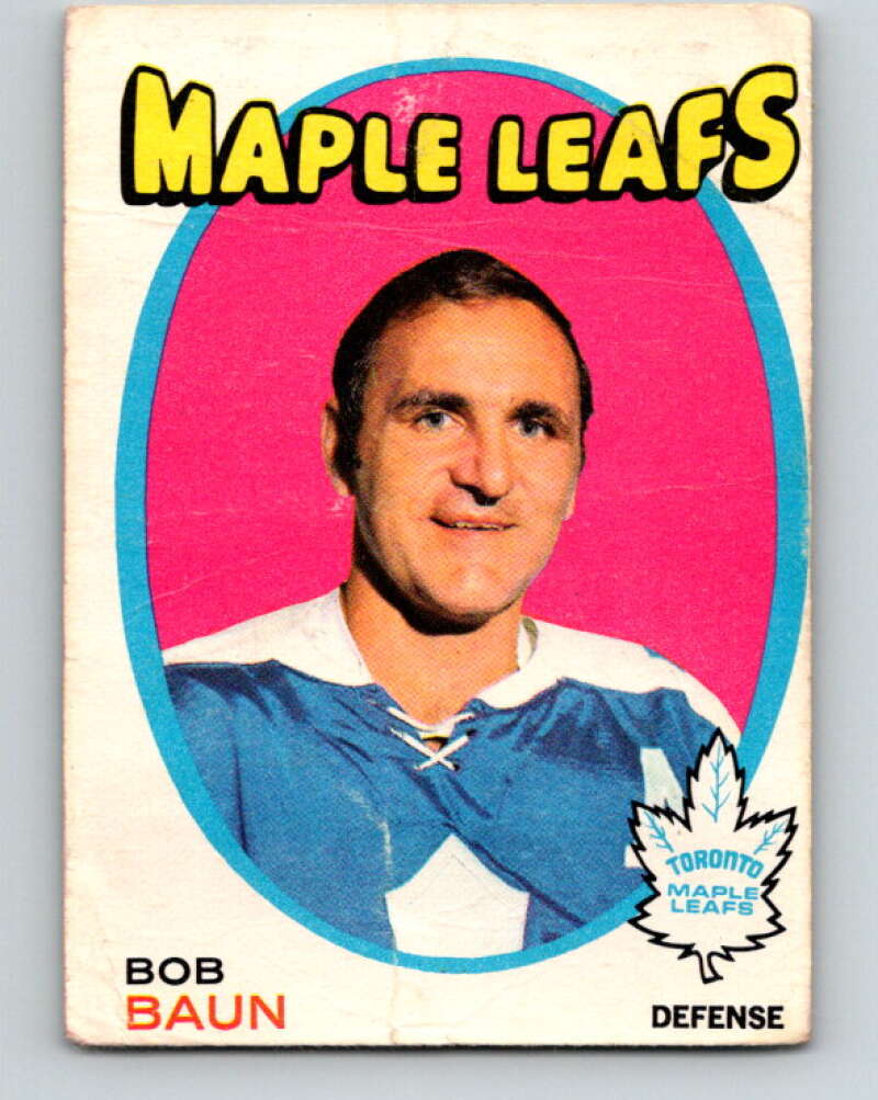 1971-72 O-Pee-Chee #196 Bob Baun  Toronto Maple Leafs  V9592