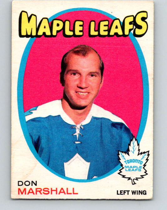 1971-72 O-Pee-Chee #199 Don Marshall  Toronto Maple Leafs  V9603