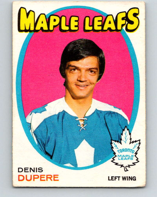 1971-72 O-Pee-Chee #200 Denis Dupere  RC Rookie Toronto Maple Leafs  V9608