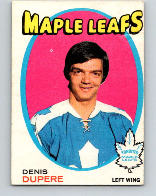1971-72 O-Pee-Chee #200 Denis Dupere  RC Rookie Toronto Maple Leafs  V9613
