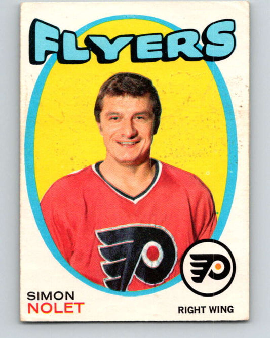 1971-72 O-Pee-Chee #206 Simon Nolet  Philadelphia Flyers  V9633