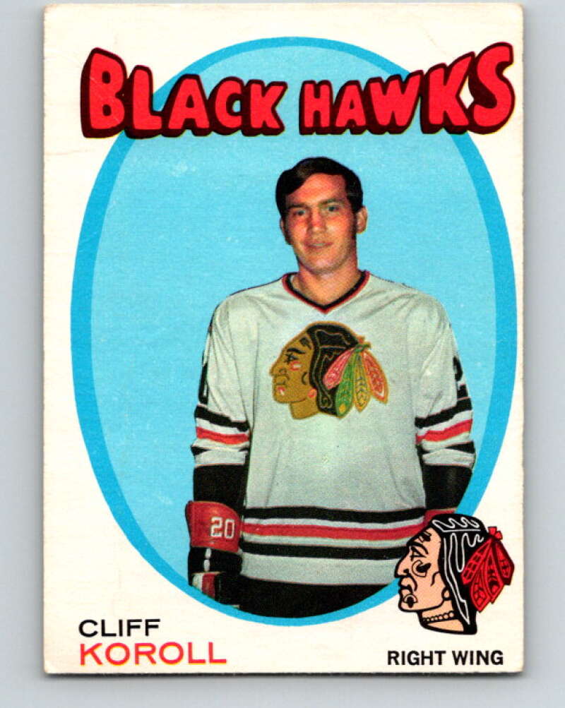 1971-72 O-Pee-Chee #209 Cliff Koroll  Chicago Blackhawks  V9647