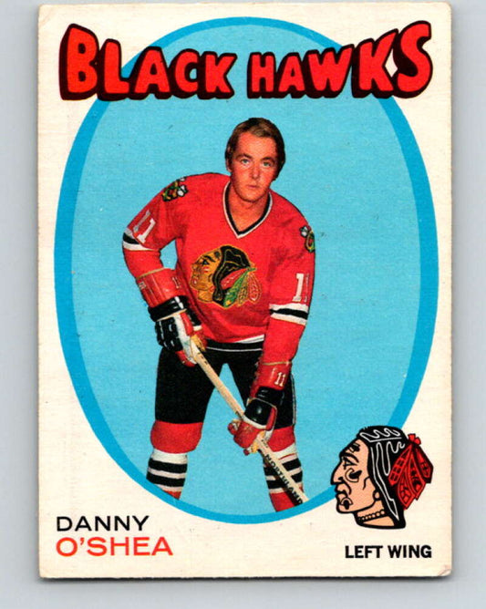 1971-72 O-Pee-Chee #211 Danny O'Shea  Chicago Blackhawks  V9651
