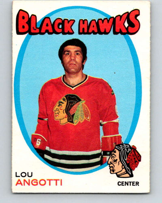 1971-72 O-Pee-Chee #212 Lou Angotti  Chicago Blackhawks  V9655