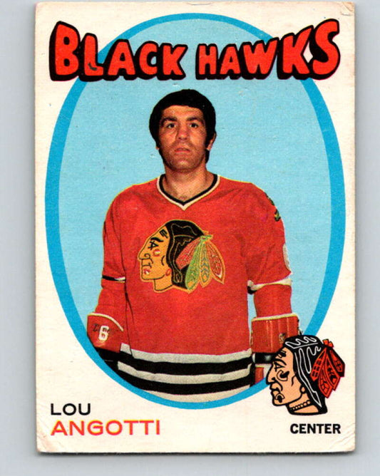 1971-72 O-Pee-Chee #212 Lou Angotti  Chicago Blackhawks  V9657