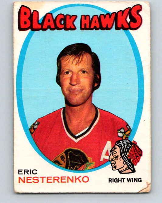 1971-72 O-Pee-Chee #213 Eric Nesterenko  Chicago Blackhawks  V9658