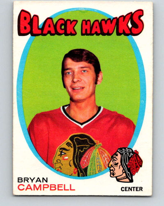1971-72 O-Pee-Chee #214 Bryan Campbell  Chicago Blackhawks  V9665