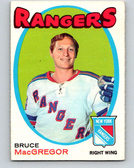 1971-72 O-Pee-Chee #216 Bruce MacGregor  New York Rangers  V9668