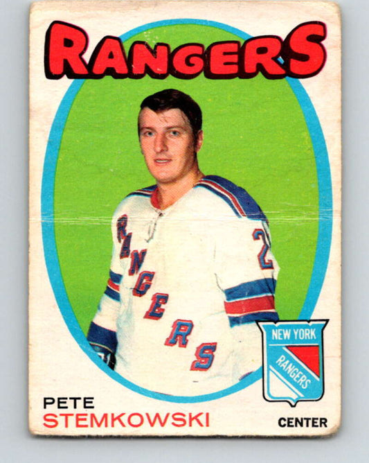 1971-72 O-Pee-Chee #217 Pete Stemkowski  New York Rangers  V9670