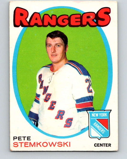 1971-72 O-Pee-Chee #217 Pete Stemkowski  New York Rangers  V9671