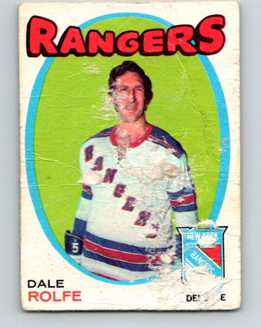 1971-72 O-Pee-Chee #219 Dale Rolfe  New York Rangers  V9676