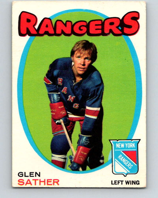 1971-72 O-Pee-Chee #221 Glen Sather  New York Rangers  V9683
