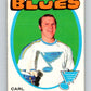 1971-72 O-Pee-Chee #222 Carl Brewer  St. Louis Blues  V9688
