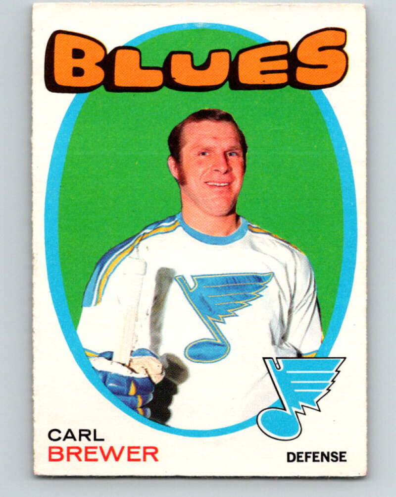 1971-72 O-Pee-Chee #222 Carl Brewer  St. Louis Blues  V9688