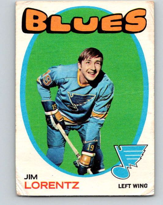 1971-72 O-Pee-Chee #227 Jim Lorentz  St. Louis Blues  V9705