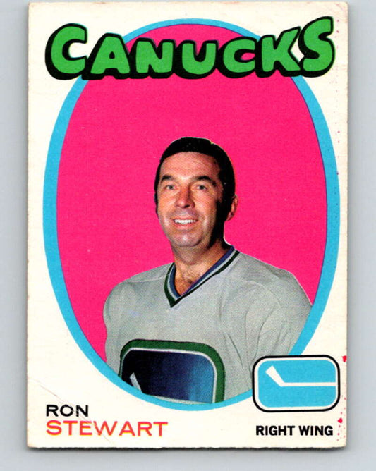 1971-72 O-Pee-Chee #236 Ron Stewart  Vancouver Canucks  V9746