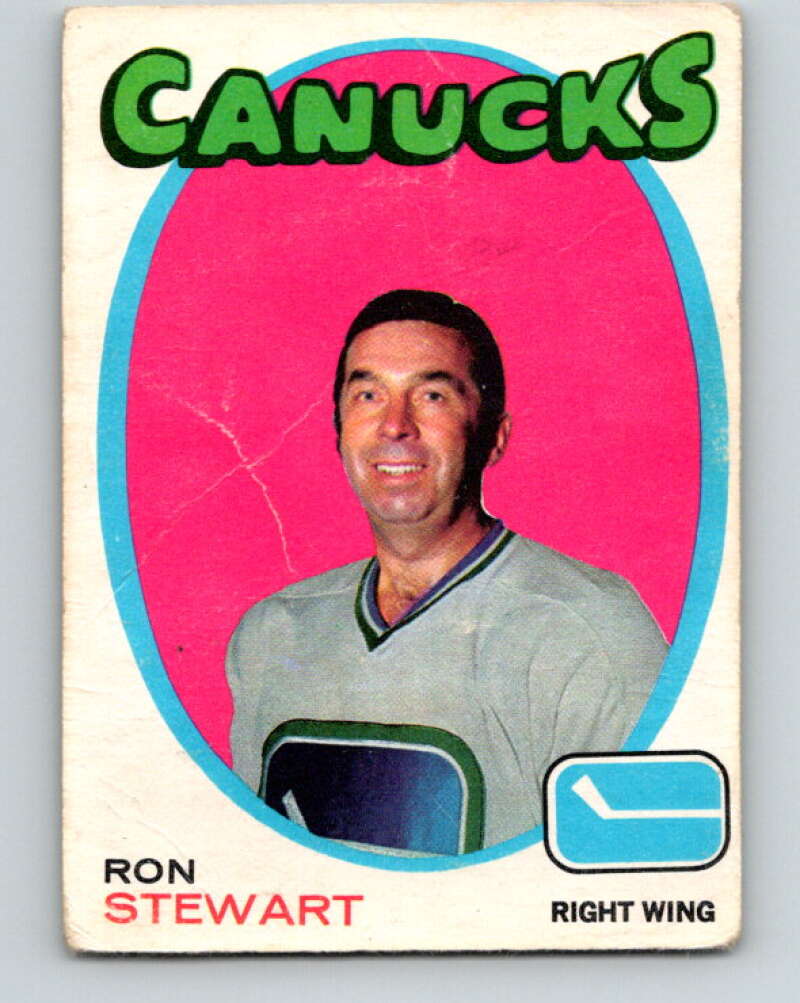 1971-72 O-Pee-Chee #236 Ron Stewart  Vancouver Canucks  V9747