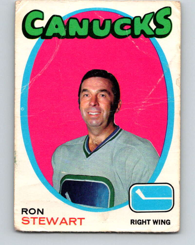 1971-72 O-Pee-Chee #236 Ron Stewart  Vancouver Canucks  V9748