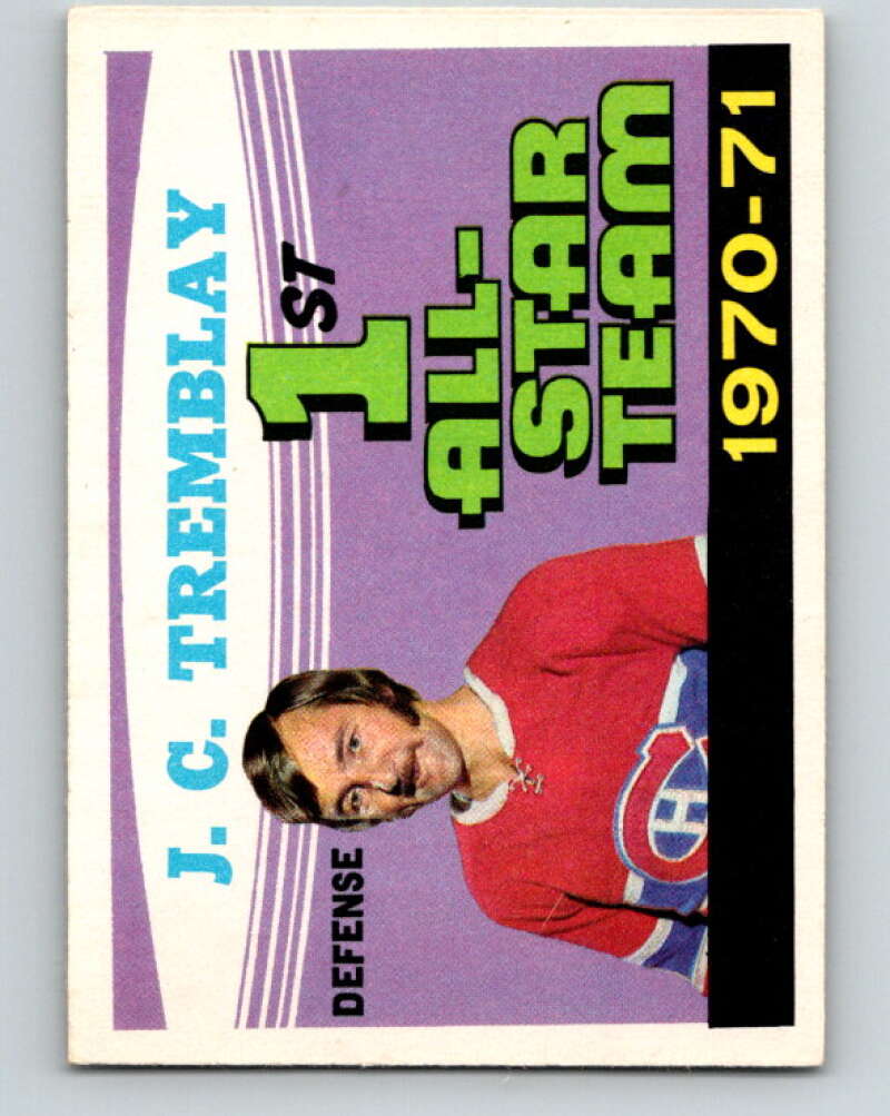 1971-72 O-Pee-Chee #252 J.C. Tremblay AS  Montreal Canadiens  V9823