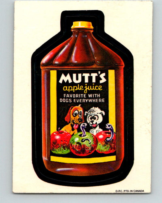 1973 Wacky Packages - Mutt's Apple Juice Dogs Everywhere V9989
