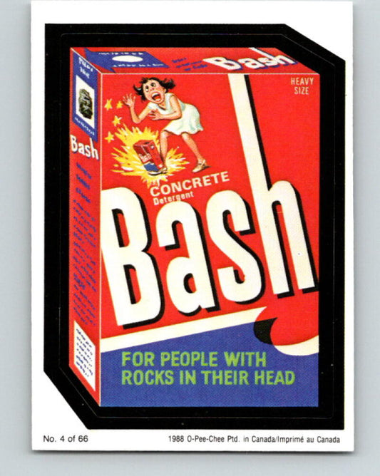 1988 Wacky Packages - #4 Bash Concrete Detergent V9997